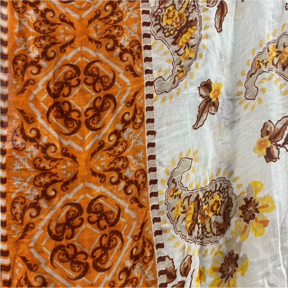 Nicole Miller New York Sheer Kimono Duster Orange Paisley Floral NWT One Size - Picture 4 of 7